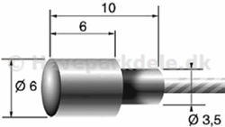 Kabel 2,0 mm Ø. 6 x 6,0 mm