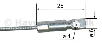 kabel 2,0 mm Ø 6 x 25,0 mm