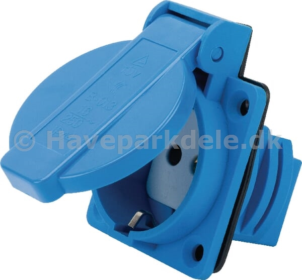 B&S Socket Schu. 16A, Blue, Shu